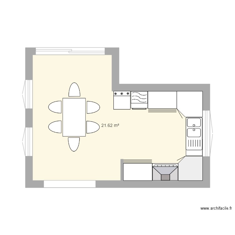 cuisine 1. Plan de 0 pièce et 0 m2