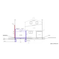 plan de coupe du terrain sans projet d'extension