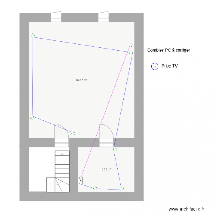 combles pc . Plan de 0 pièce et 0 m2