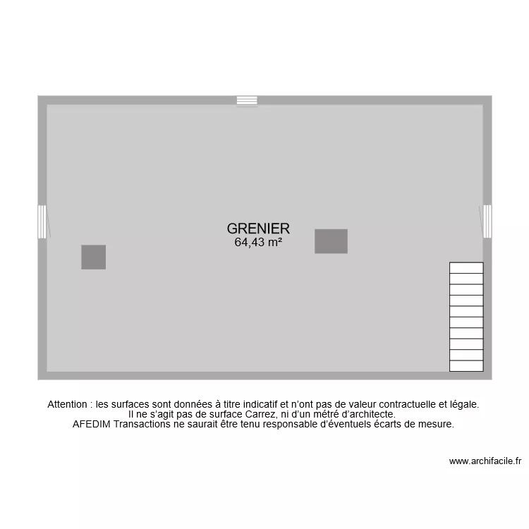 BI 8448 GRENIER . Plan de 