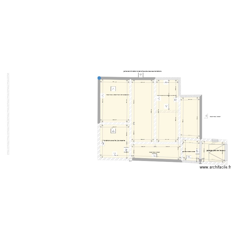 maison plan fondation 3. Plan de 0 pièce et 0 m2