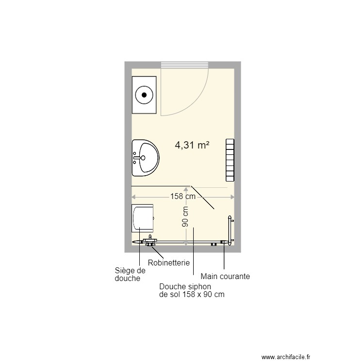 Petit SDB projet. Plan de 0 pièce et 0 m2