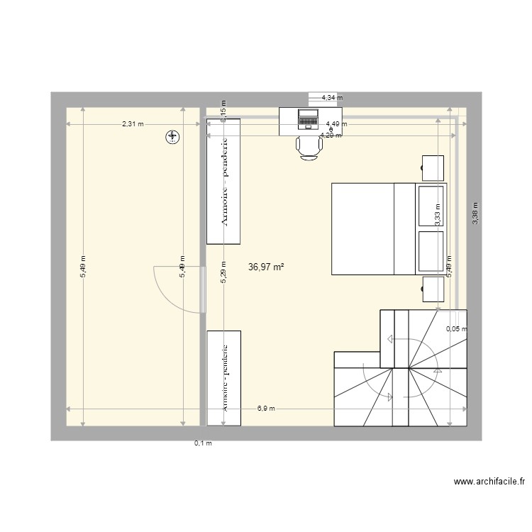 Plan des Combles. Plan de 0 pièce et 0 m2