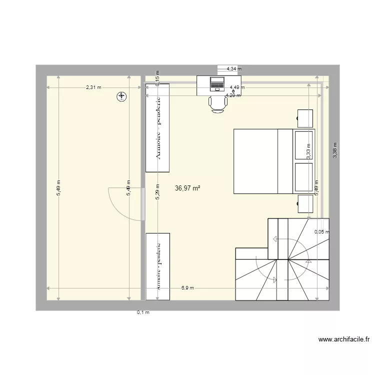 Plan des Combles. Plan de 
