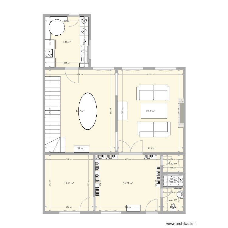 SP 1er étage meuble. Plan de 0 pièce et 0 m2