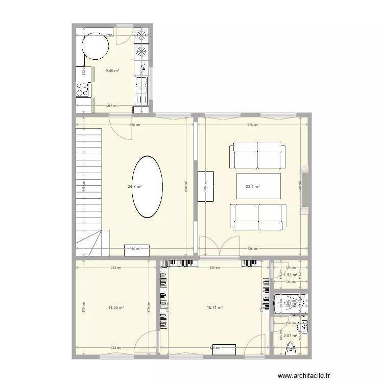 SP 1er étage meuble. Plan de SP 1er étage meuble. Plan de