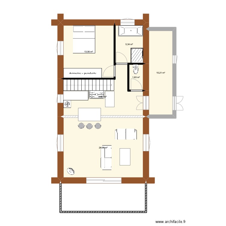 Abomigliano 2. Plan de 8 pièces et 114 m2