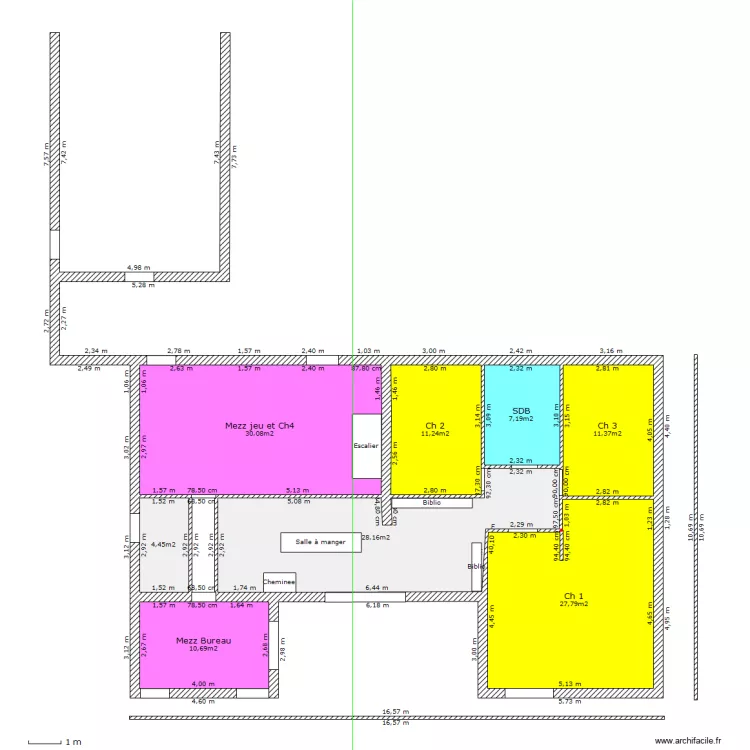 Salon avanc&eacute; Mezzanine. Plan de 