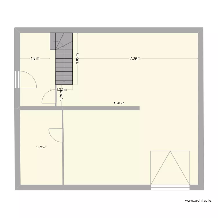 maison campagne. Plan de 3  et 189 m²