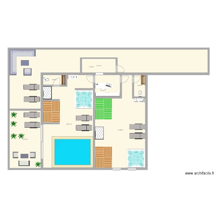 spa 2. Plan de 0 pièce et 0 m2