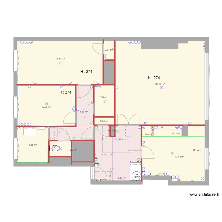 plan elec SCI. Plan de 0 pièce et 0 m2