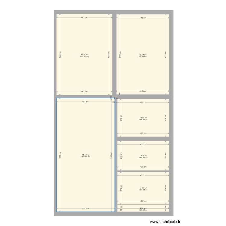 Etat futur . Plan de 0 pièce et 0 m2