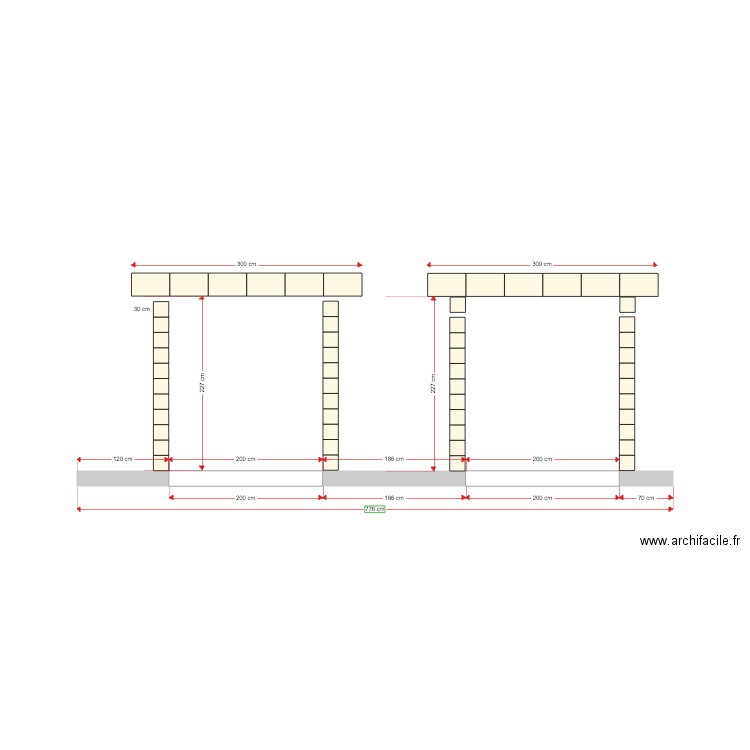 Façade Avant Lot B 2eme etage 12 01 2020. Plan de 0 pièce et 0 m2