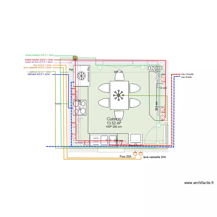 Cuisine Electricit&eacute; v3 18 Mars. Plan de 