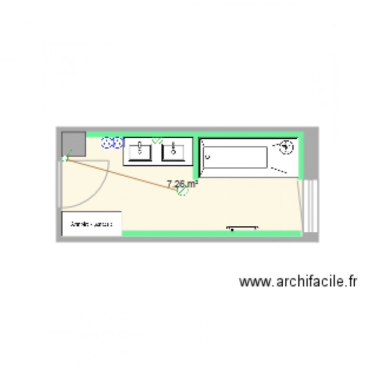 SDB montendre. Plan de 0 pièce et 0 m2