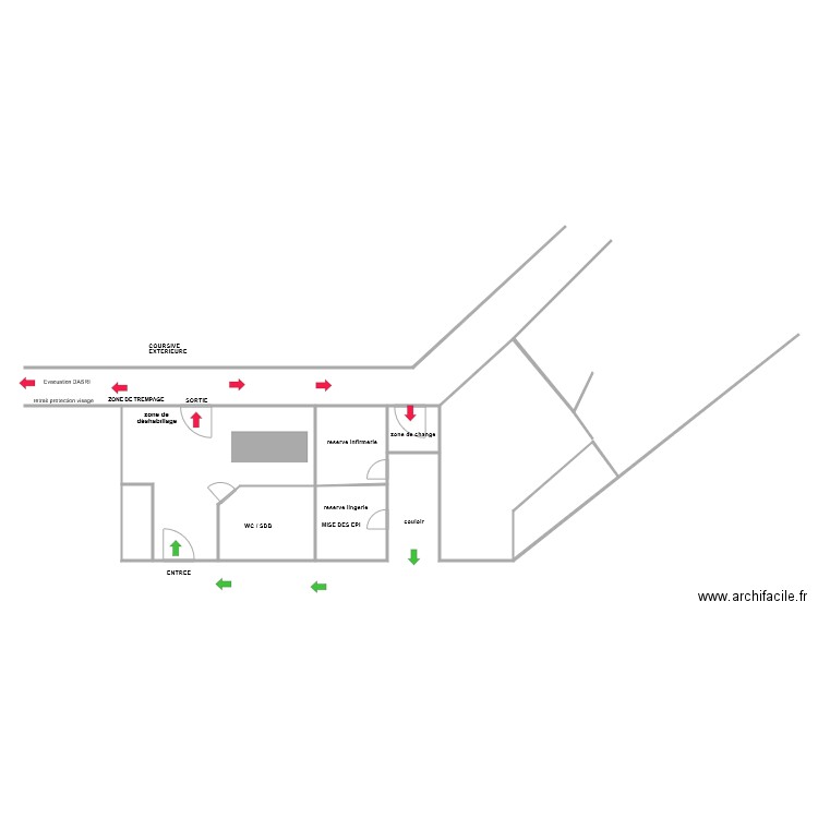 INFIRMERIE. Plan de 0 pièce et 0 m2