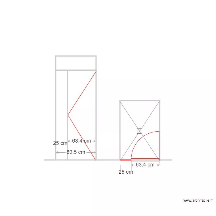 douche reuilly. Plan de 