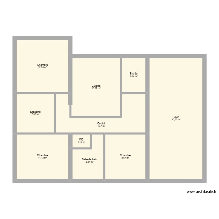 maison. Plan de 10 pièces et 105 m2