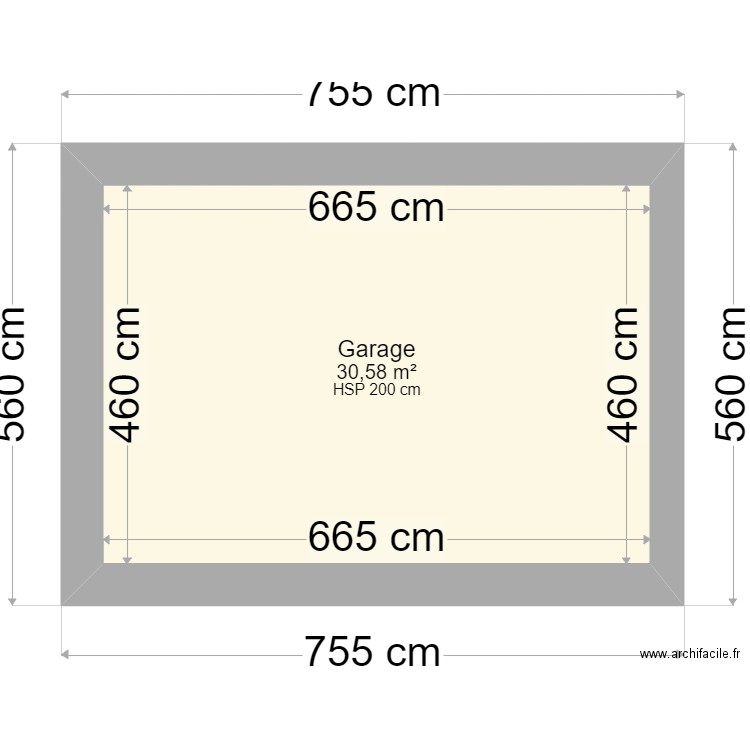 Garage. Plan de 0 pièce et 0 m2