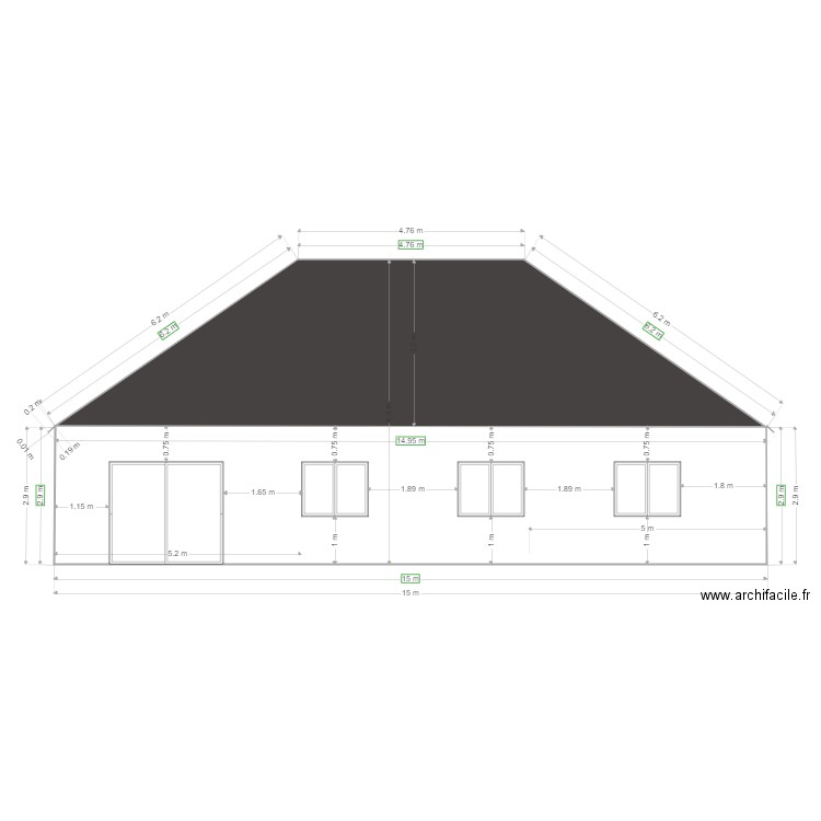 Mairie MAISON Plan de Facade 2 Gauche DEF AOUT 2021. Plan de 0 pièce et 0 m2