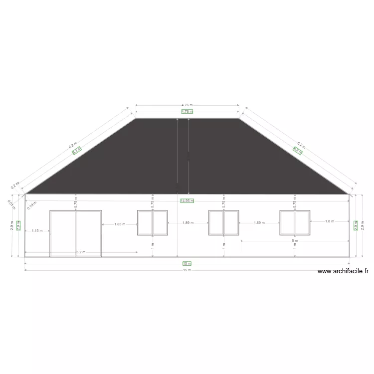 Mairie MAISON Plan de Facade 2 Gauche DEF AOUT 2021. Plan de 