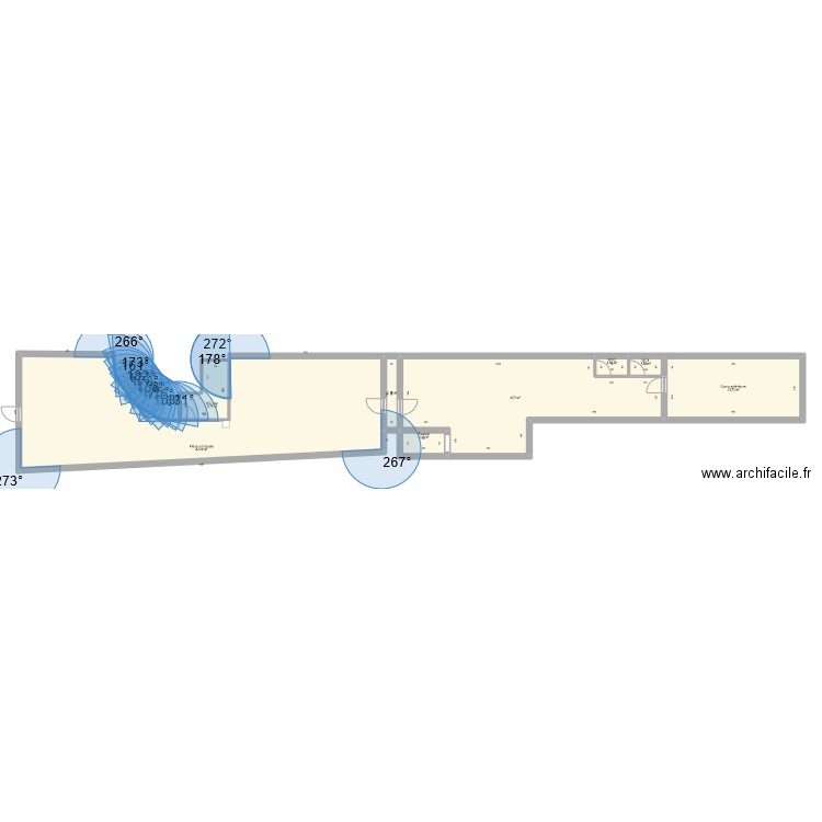 Plan 1 - M. Aslan. Plan de 8 pièces et 165 m2