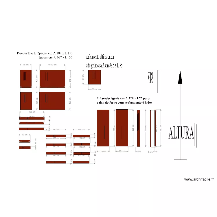 acabamentos moveis cozina. Plan de 