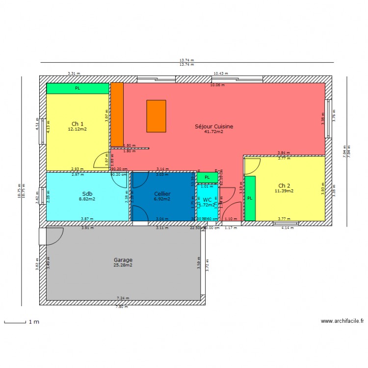 LOBIDEL Plain pied. Plan de 0 pièce et 0 m2