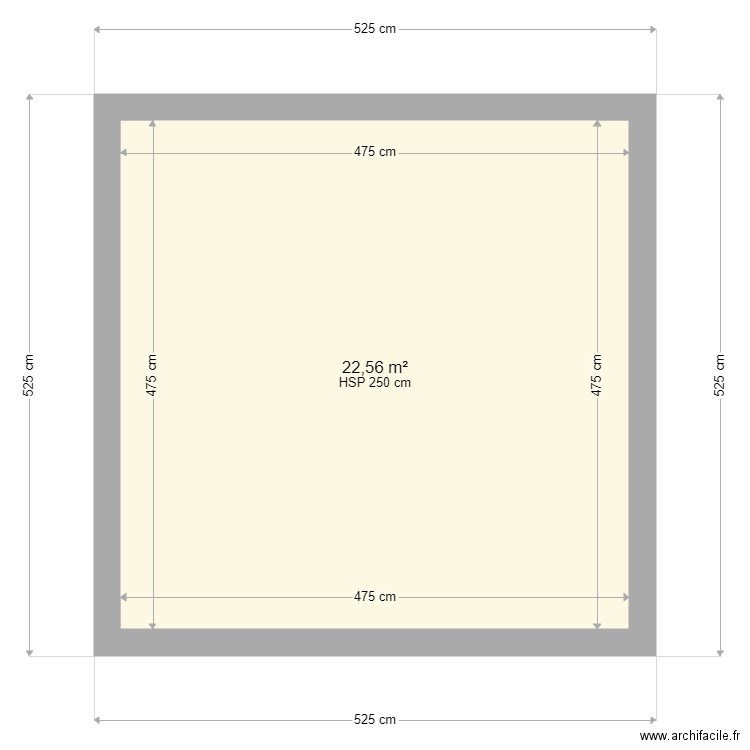 DIEGO NUNEZ. Plan de 1 pièce et 23 m2