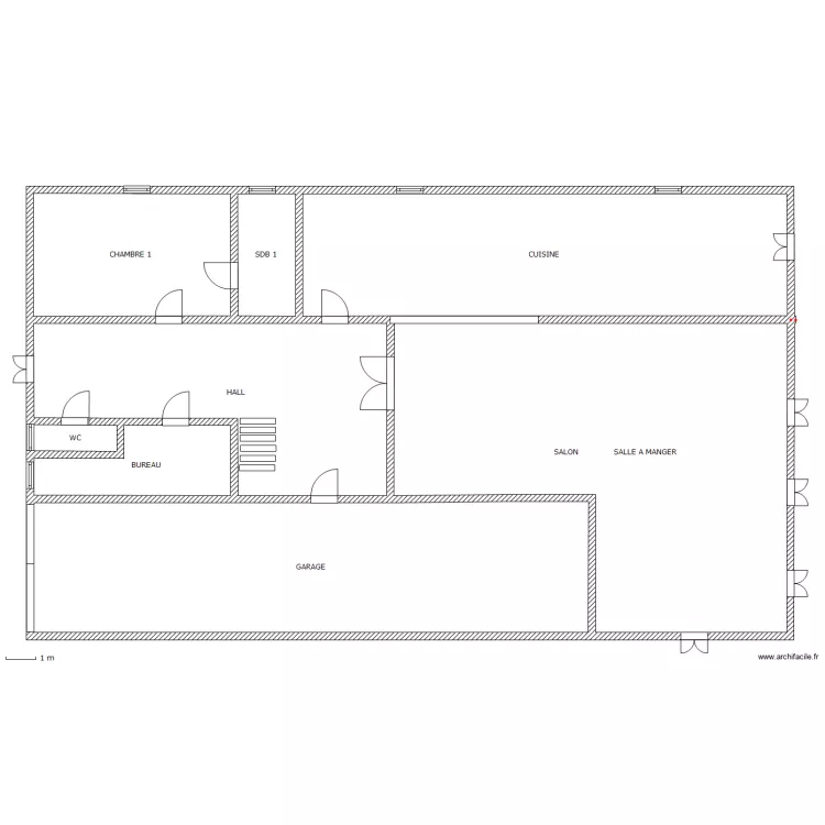 GAUDIOT RDC. Plan de 