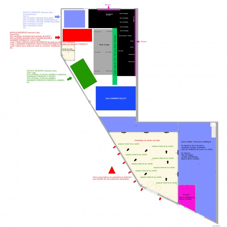 Aménagement équipements Hammer 2. Plan de 0 pièce et 0 m2