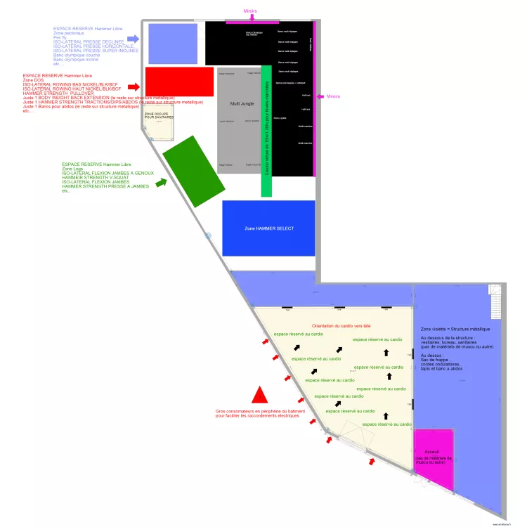 Am&eacute;nagement &eacute;quipements Hammer 2. Plan de 