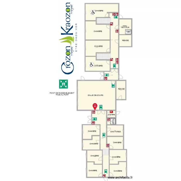 chalet RDC ENTREE. Plan de 