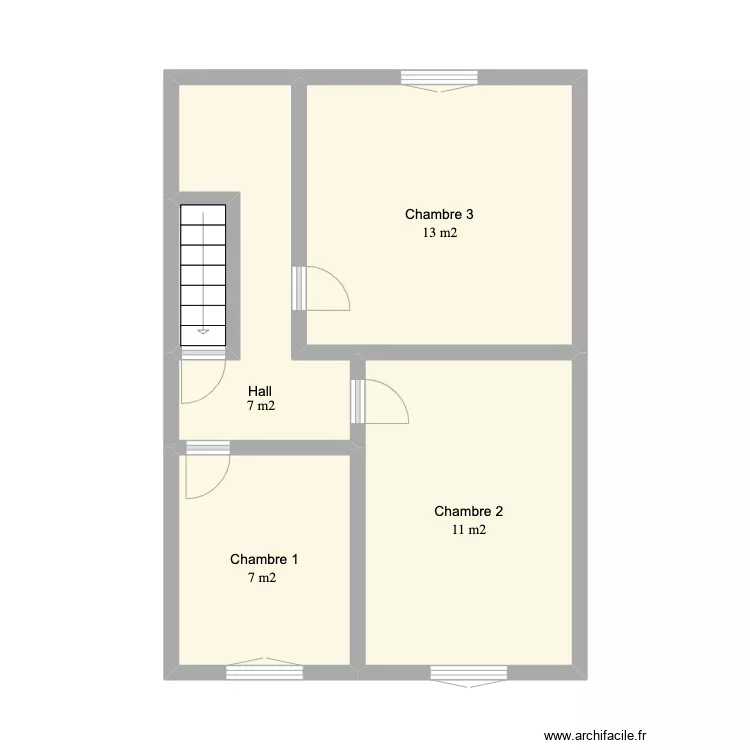 1er &eacute;tage Perbais. Plan de 