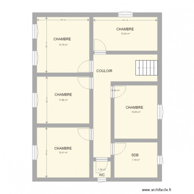 BUTIN ETAGE. Plan de 0 pièce et 0 m2