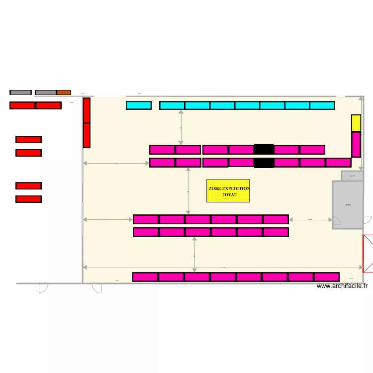BATIMENT 2 implantation KARDEX VIDE. Plan de BATIMENT 2 implantation KARDEX VIDE. Plan de