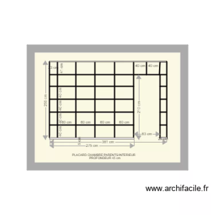 PLACARD s chambre parents intérieur v2. Plan de PLACARD s chambre parents intérieur v2. Plan de