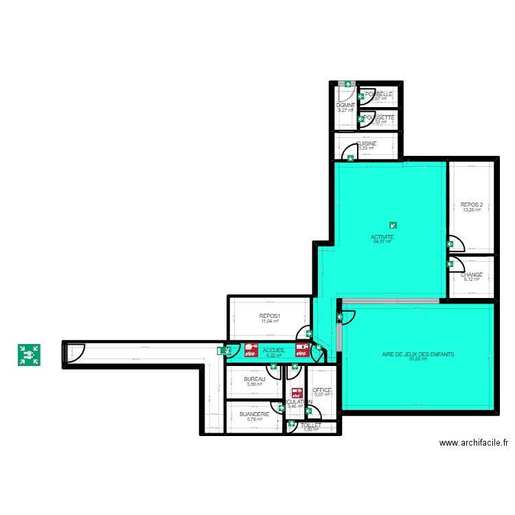 93 Aubervilliers Motte Projet JORDAN evacuation jr. Plan de 0 pièce et 0 m2