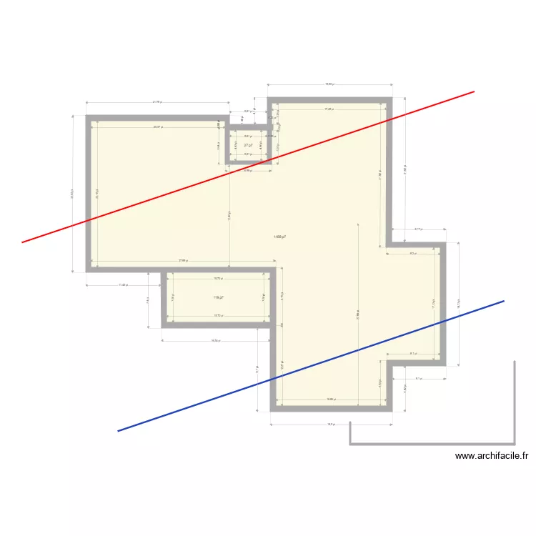 vieux chalet . Plan de 