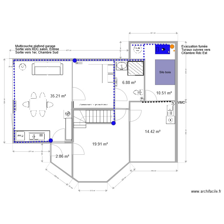 gite sous sol chauffé. Plan de 0 pièce et 0 m2