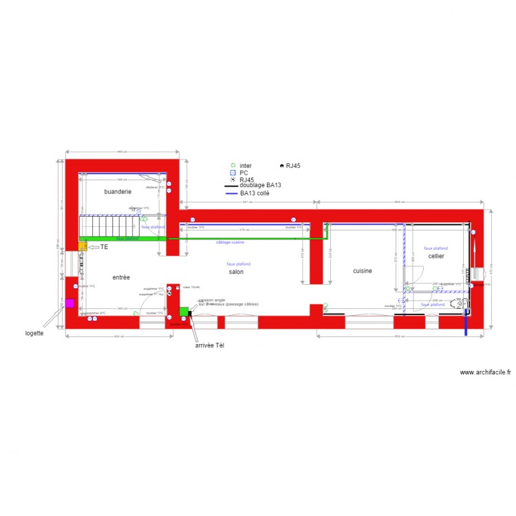 pej rdc. Plan de 0 pièce et 0 m2