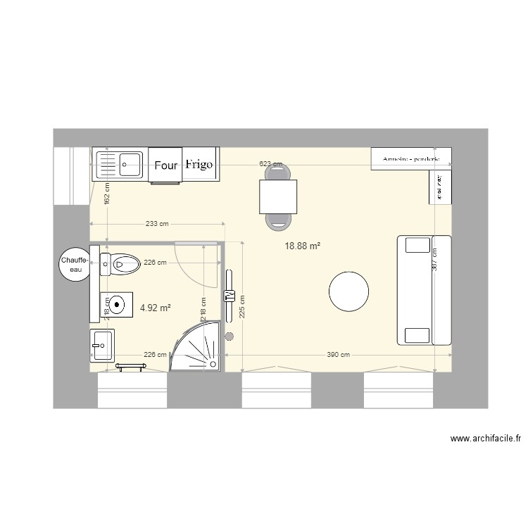 RDC bon. Plan de 0 pièce et 0 m2