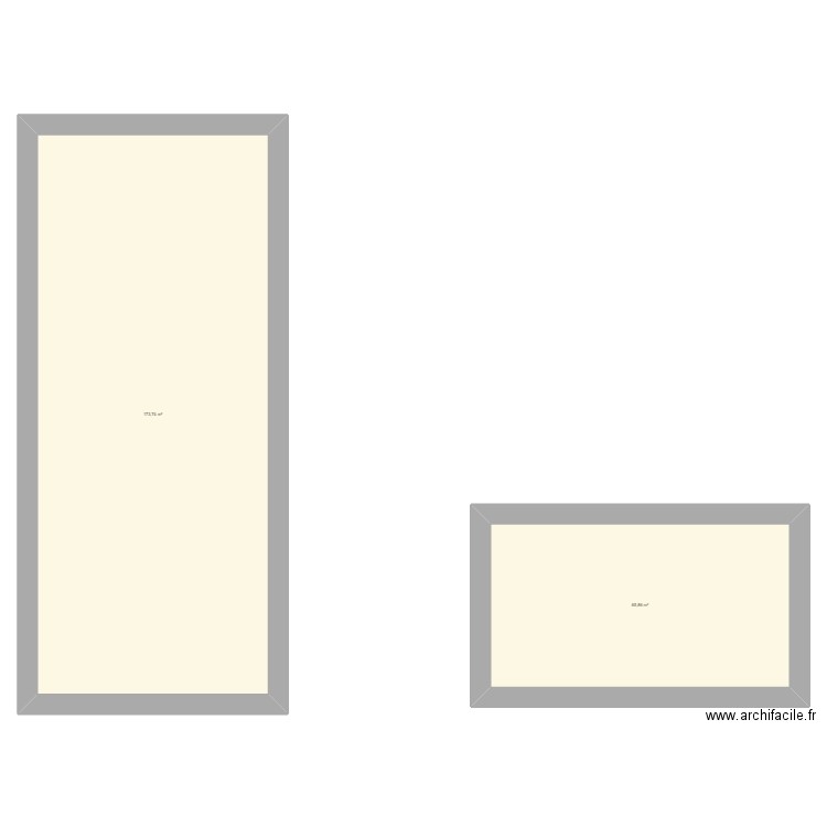 Pranlary. Plan de 2 pièces et 240 m2