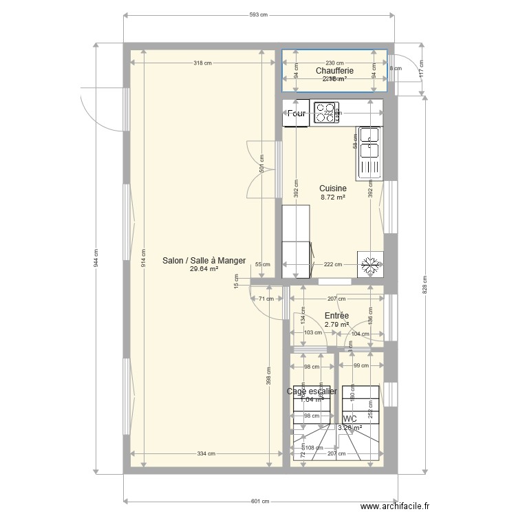 SOLTERRE 3 pl Bourg Aménagement Cuisine v2. Plan de 0 pièce et 0 m2