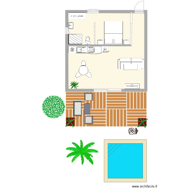 Studios. Plan de 0 pièce et 0 m2