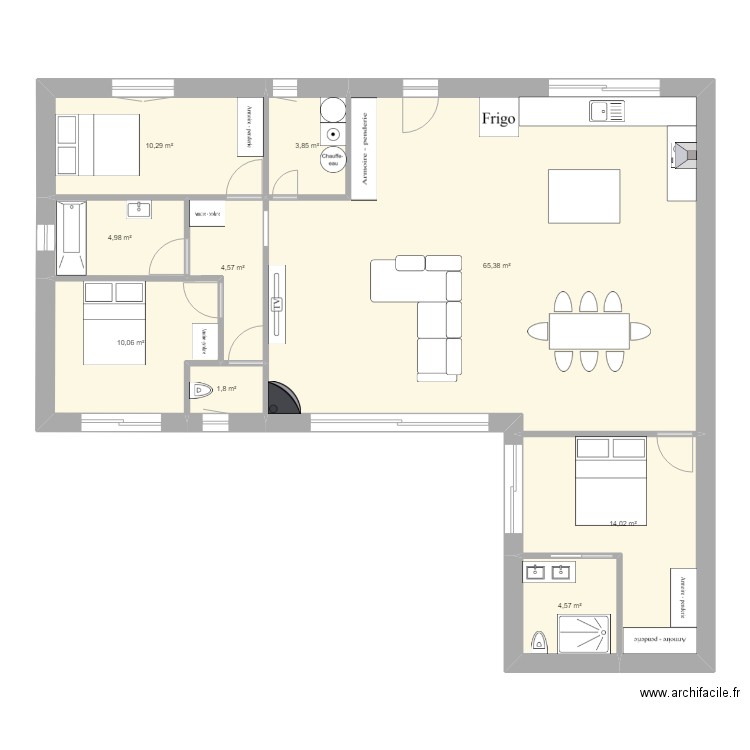 maxime 1. Plan de 9 pièces et 120 m2