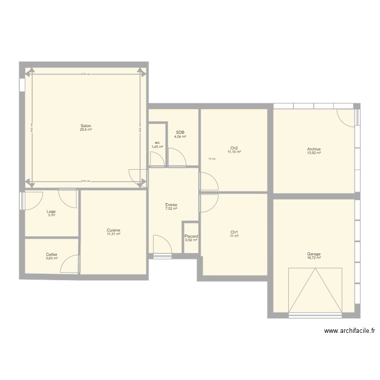 Projet Bureau Logement. Plan de 12 pièces et 118 m2