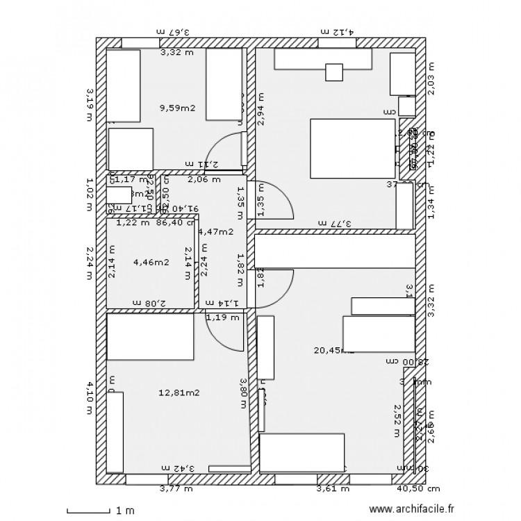 lacour_1etD. Plan de 0 pièce et 0 m2