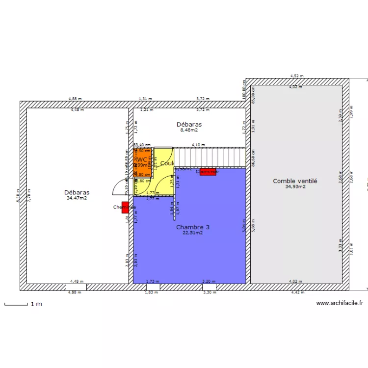maison-combles. Plan de maison-combles. Plan de