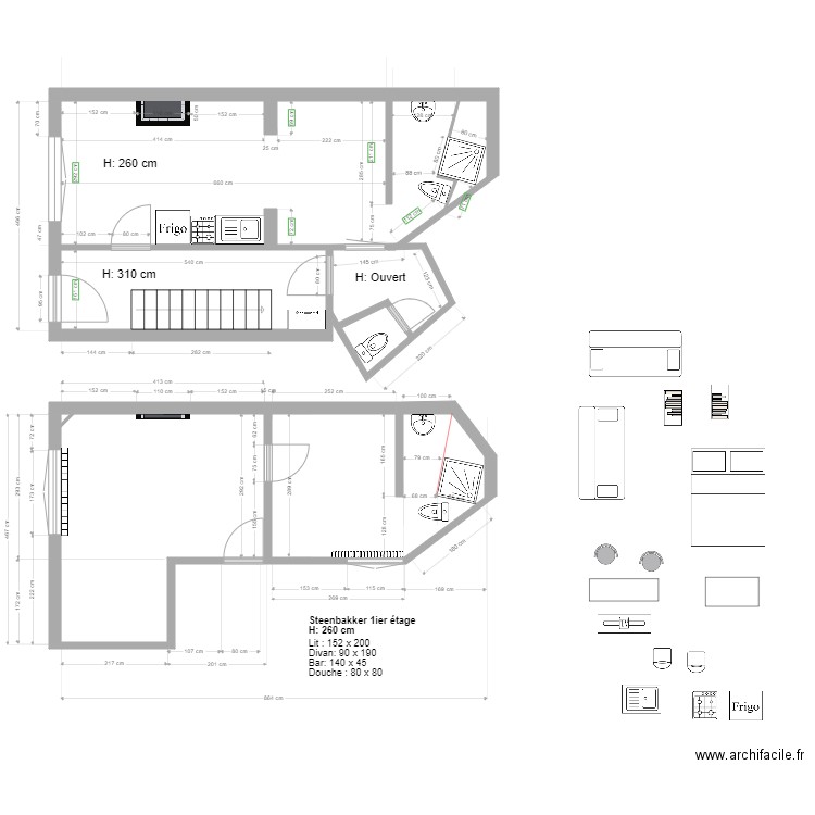 Ostende Steenbacker 1ier. Plan de 0 pièce et 0 m2